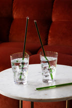 Agitateur à cocktail en verre vert