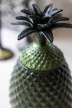 Pot d'ananas en verre vert