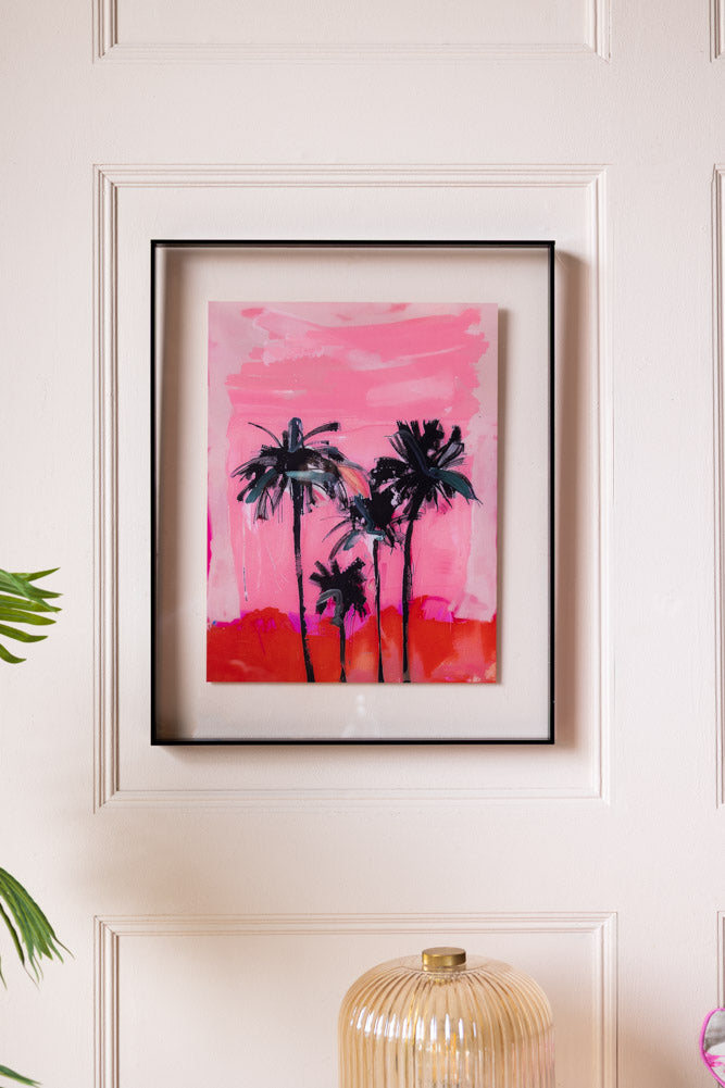 Œuvre encadrée HKLIVING Pink Summer