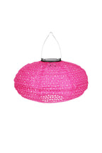 Lanterne solaire d'extérieur suspendue rose vif