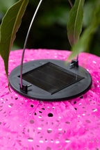 Lanterne solaire d'extérieur suspendue rose vif