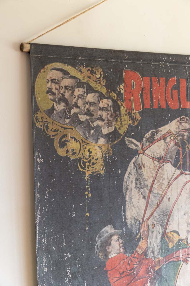 Grande décoration murale de style vintage représentant le plus grand spectacle du monde