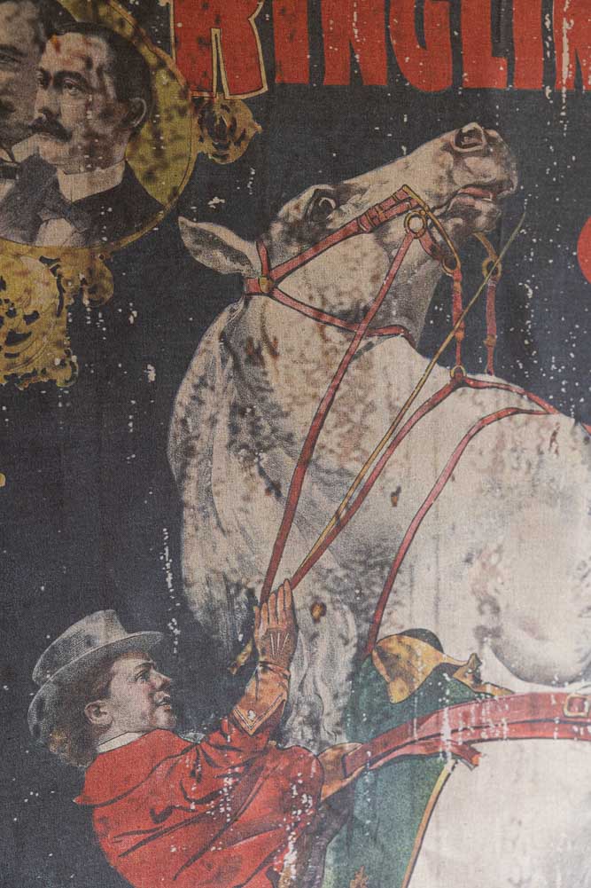 Grande décoration murale de style vintage représentant le plus grand spectacle du monde