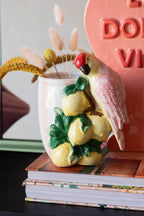 Jardinière d'intérieur à rayures roses citron et perroquet