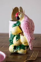 Jardinière d'intérieur à rayures roses citron et perroquet