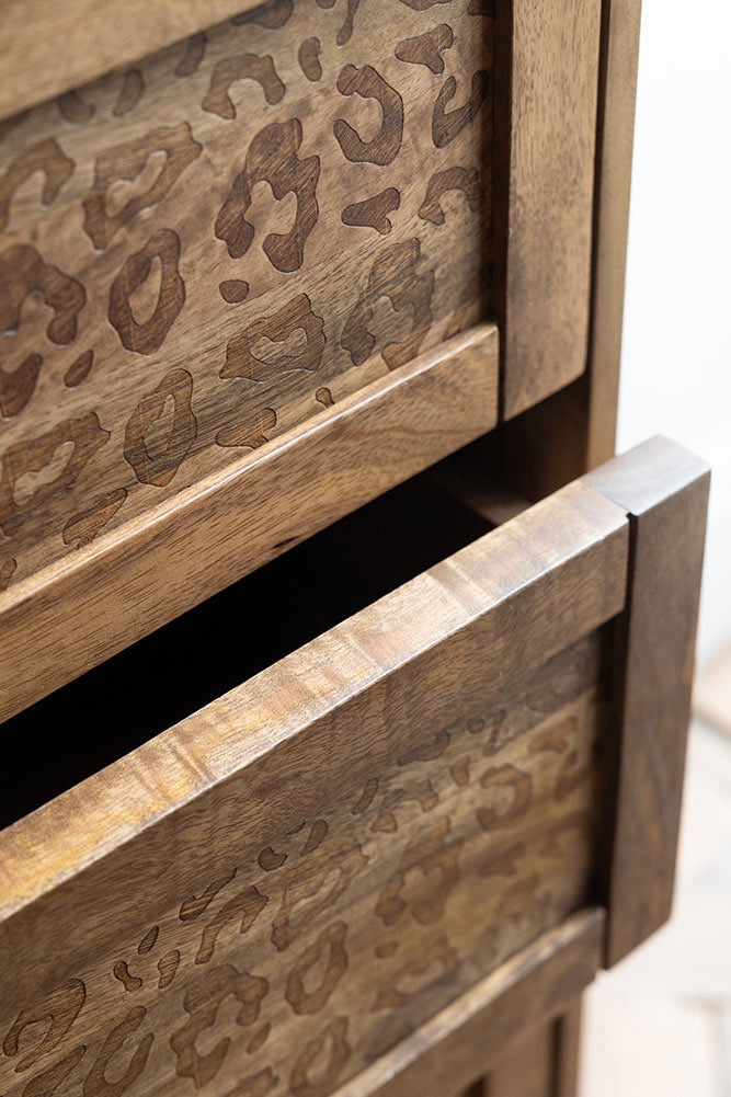 Commode à imprimé léopard