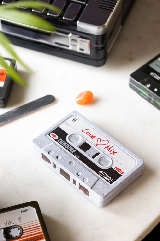 Boîte de rangement pour cassettes Love Mix