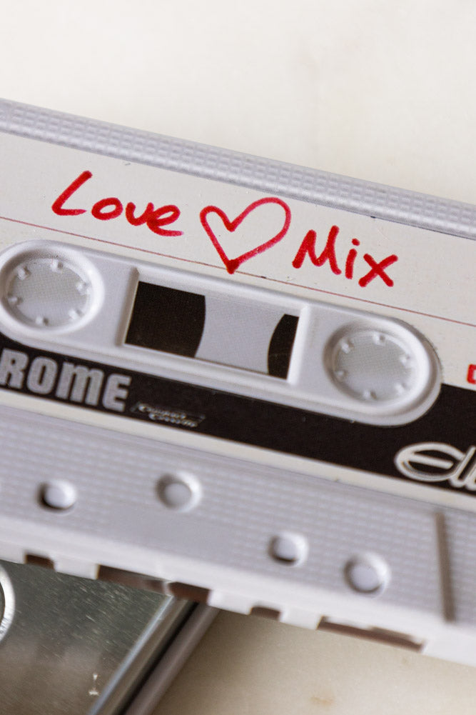 Boîte de rangement pour cassettes Love Mix