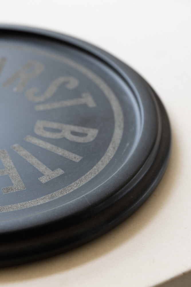 Plateau à fromage en marbre et couvercle en verre