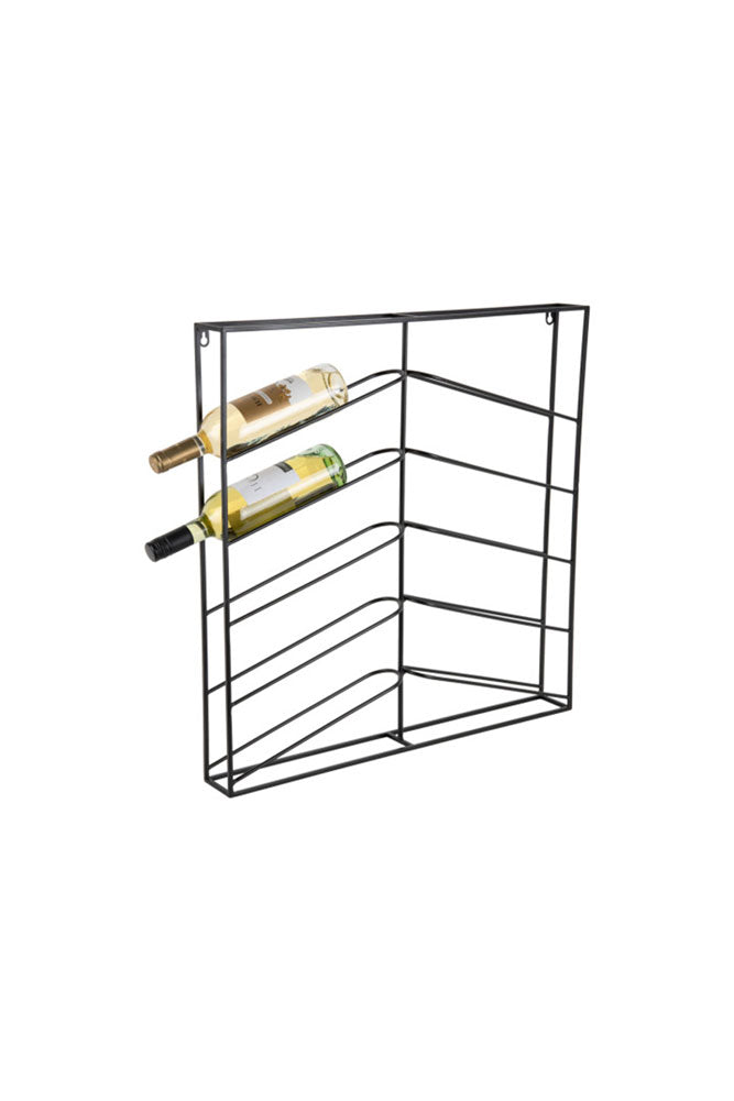 Casier à vin en métal noir mat