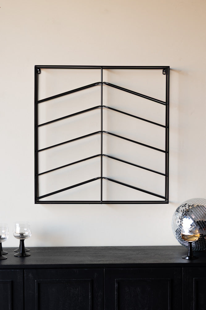 Casier à vin en métal noir mat