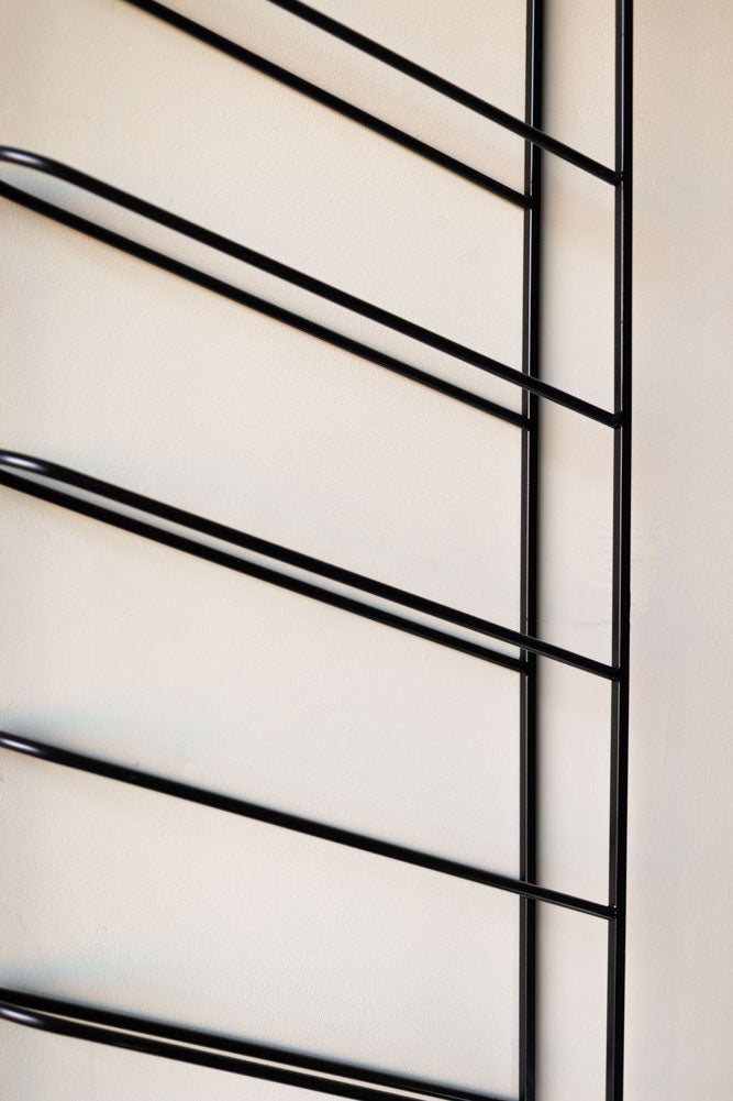 Casier à vin en métal noir mat