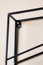 Casier à vin en métal noir mat