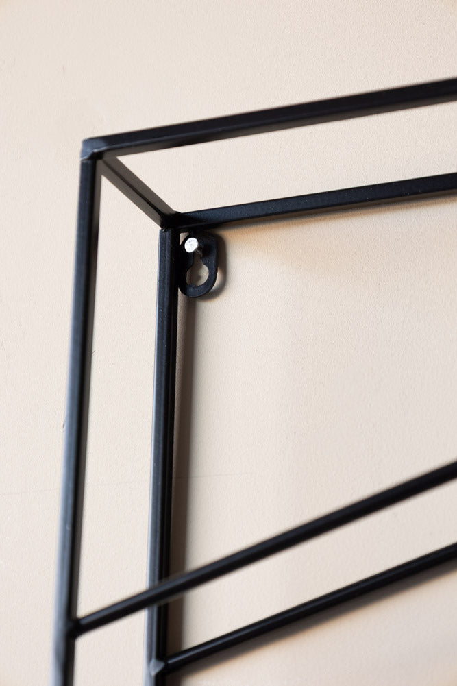 Casier à vin en métal noir mat