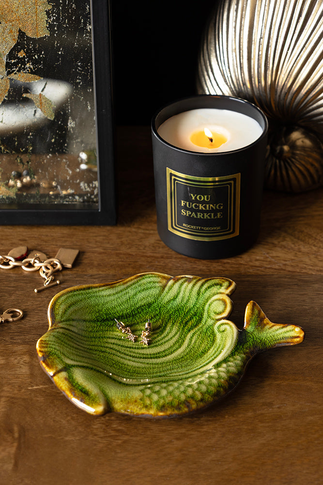 Coupelle à bibelots sirène verte