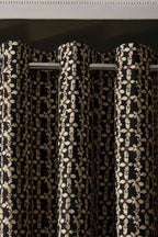 Rideaux occultants doublés à œillets imprimés marguerites de minuit - Disponibles en 6 tailles