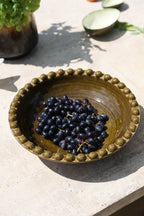 Bol en céramique vert olive en forme de bobine