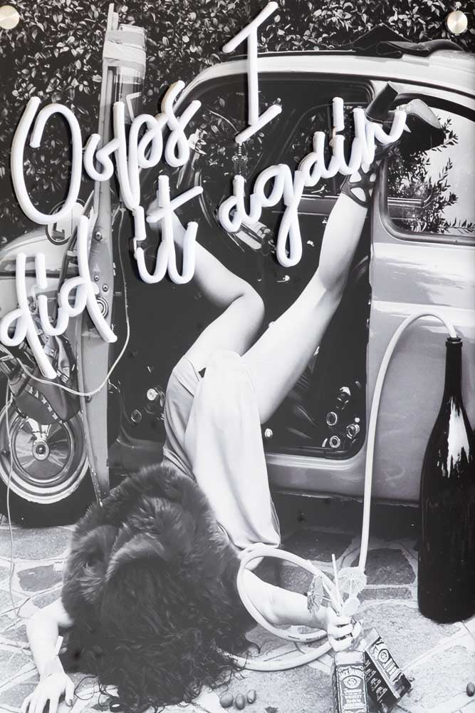 Oups, je l'ai encore fait... Applique murale néon encadrée - Disponible en deux options