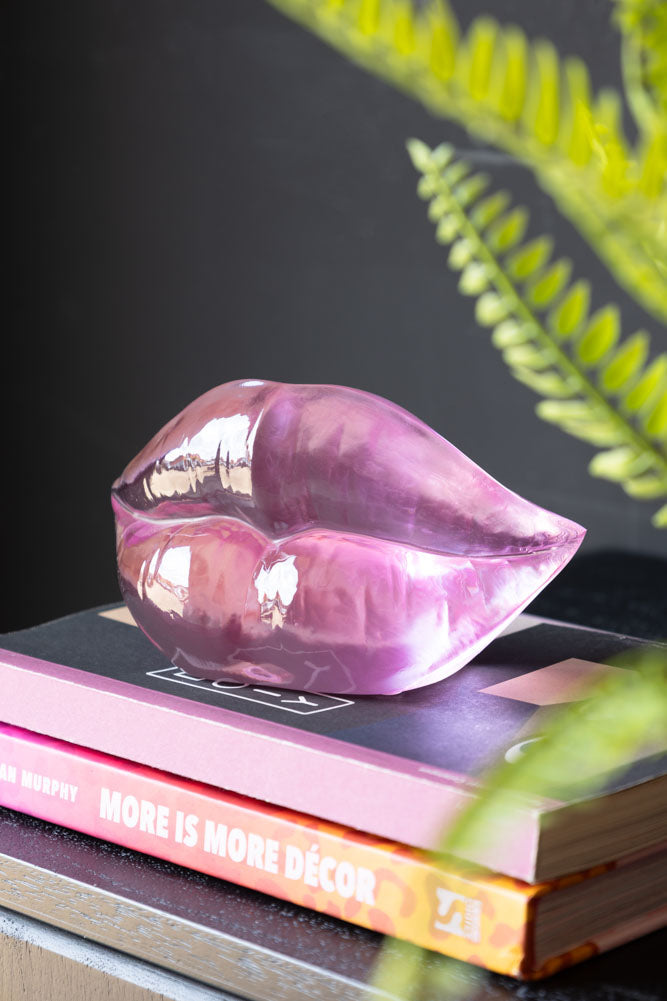 Ornement de lèvres rose pâle