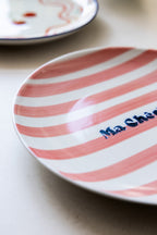 Assiette de service en céramique rose pâle Ma Cherie
