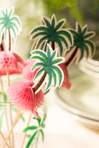 Cure-dents Palm Tree Party - Paquet de 8
