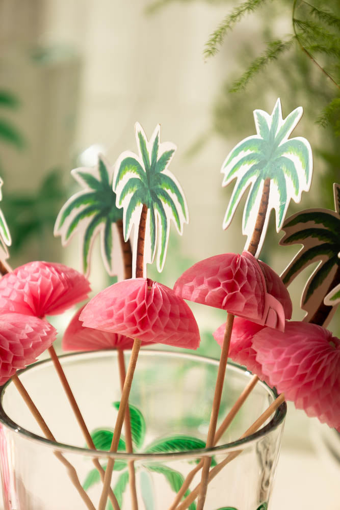 Cure-dents Palm Tree Party - Paquet de 8