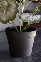 Faux géranium blanc en pot