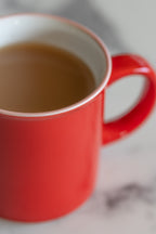 Mug en grès rouge et rose - DISCONTINUÉ