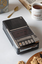 Boîte de rangement pour magnétophone à cassettes rétro