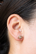 Lot de 6 boucles d'oreilles à tige en or et cristal