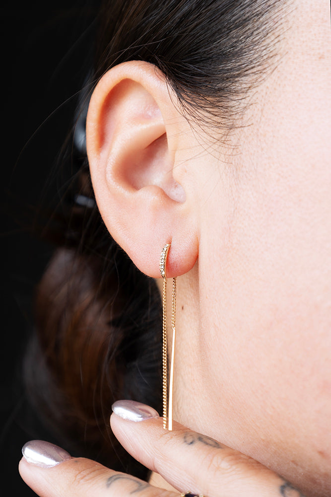 Lot de 6 boucles d'oreilles à tige en or et cristal