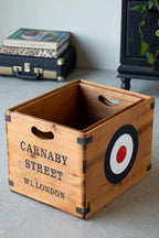 Lot de 2 boîtes de rangement en bois vieilli