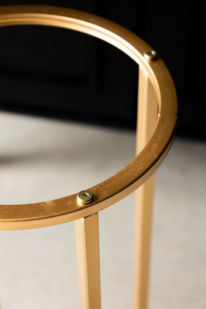 Lot de 2 jardinières noires avec support doré