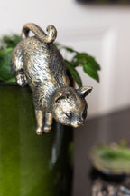 Grand ensemble de 2 décorations suspendues en forme de chats grimpants