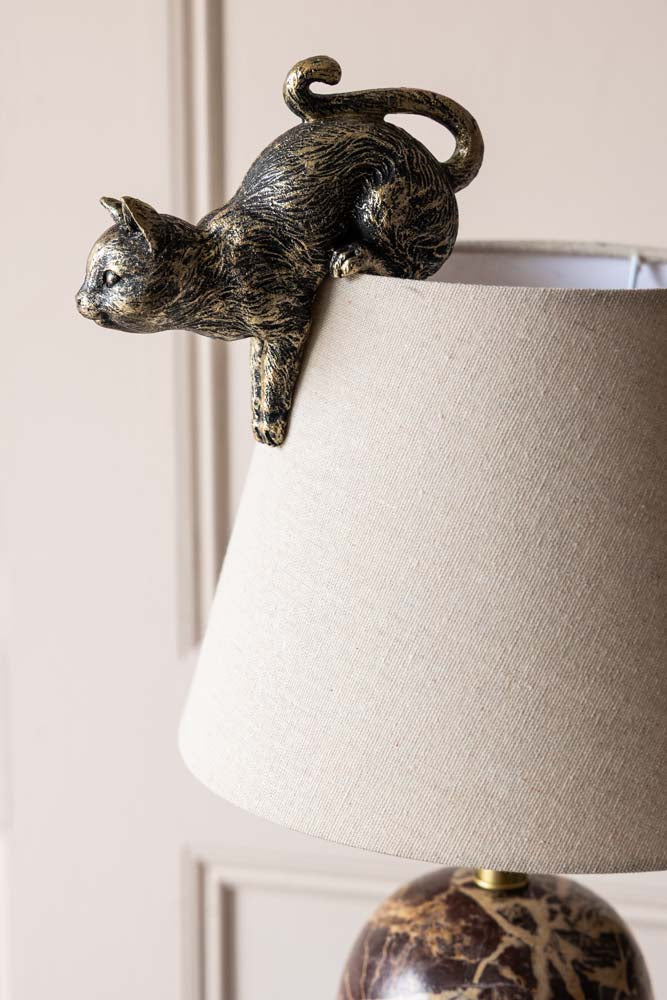 Grand ensemble de 2 décorations suspendues en forme de chats grimpants