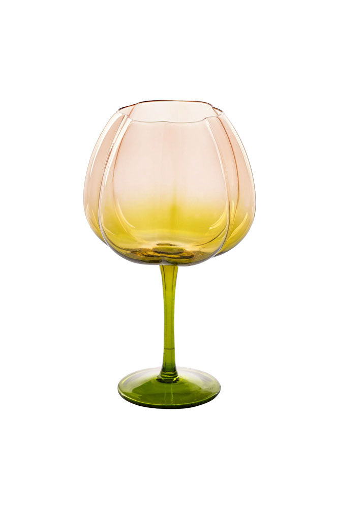 Lot de 2 verres à gin rose et vert