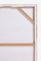 Lot de 2 décorations murales abstraites Paix/Amour roses et orange