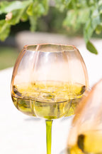 Lot de 2 verres à gin rose et vert