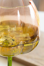 Lot de 2 verres à gin rose et vert