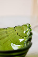 Plateau à bibelots coquillage vert foncé