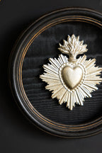 Décoration murale en forme de cœur Milagro de style antique argenté