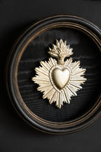 Décoration murale en forme de cœur Milagro de style antique argenté