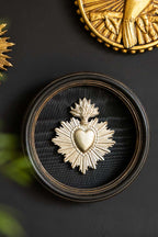 Décoration murale en forme de cœur Milagro de style antique argenté