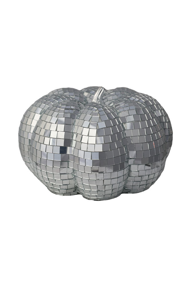 Décoration citrouille disco argentée - SECONDS