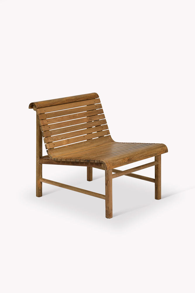 Chaise de jardin en bois de style banc de gare