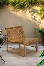 Chaise de jardin en bois de style banc de gare