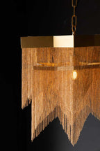 Superbe lustre à chaîne étoilée