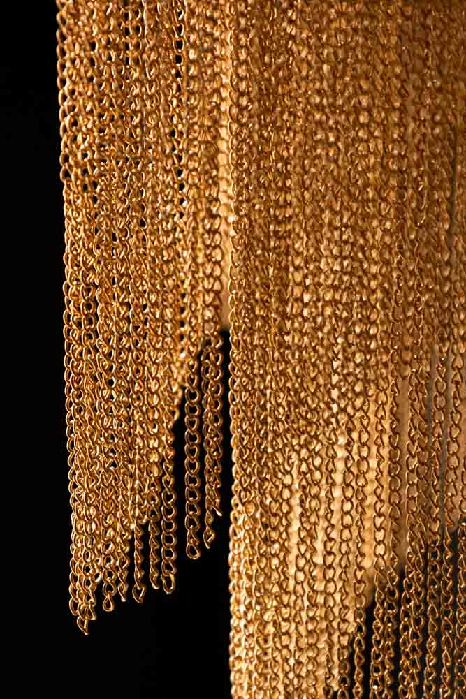 Superbe lustre à chaîne étoilée