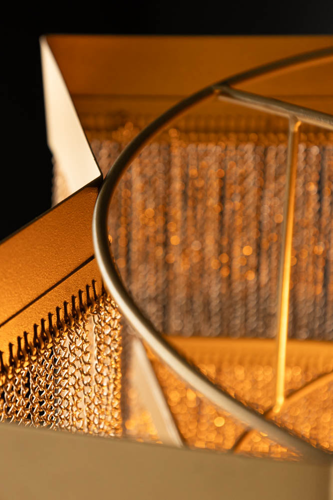 Superbe lustre à chaîne étoilée