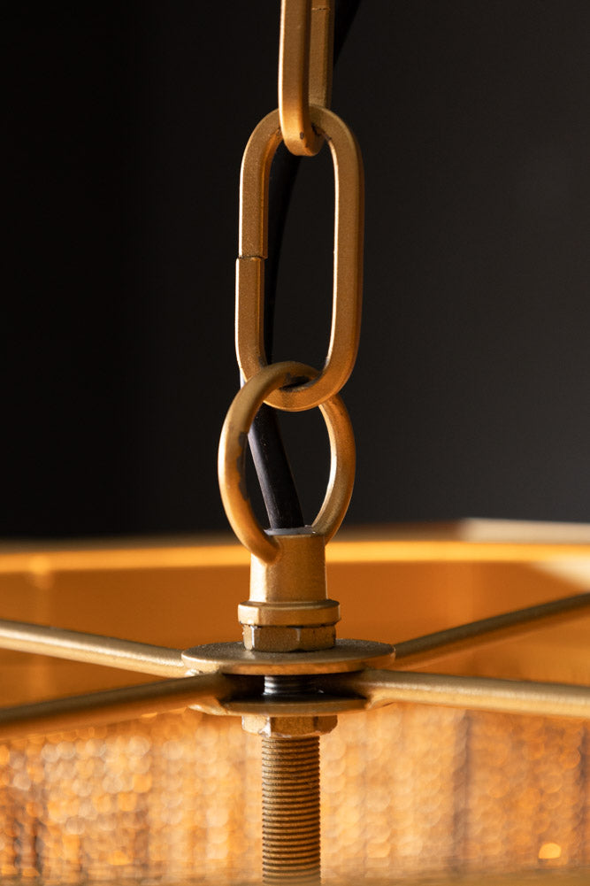 Superbe lustre à chaîne étoilée